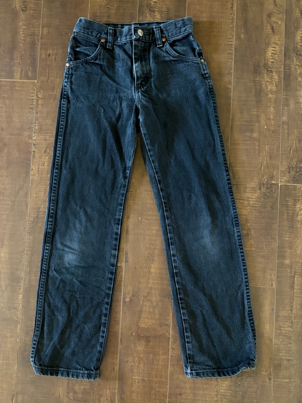 Wrangler Black Jeans – Boys Size 12 Naturally Faded, Well-Worn Vintage Look
